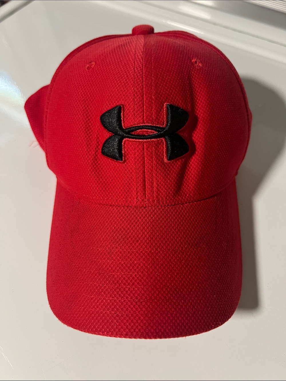 Under Armour Kids Red Baseball Cap with Black Logo